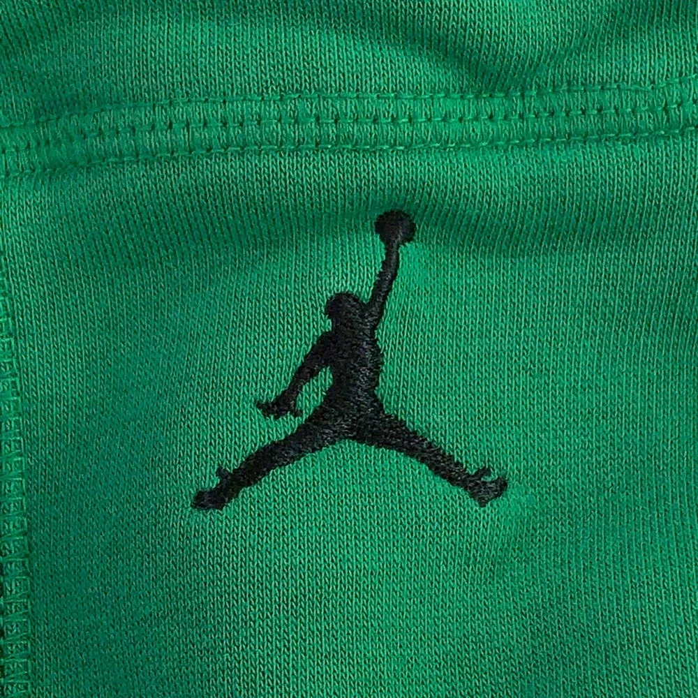Jordan Mens Large Green Jumpman Full Zip Fleece Hoodie